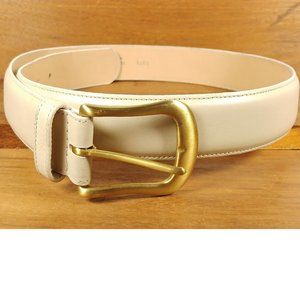 Handmade Cream Nappa Women's Belt Sz Lg